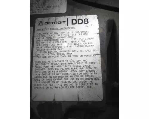 DETROIT DD8 (936913) ENGINE ASSEMBLY