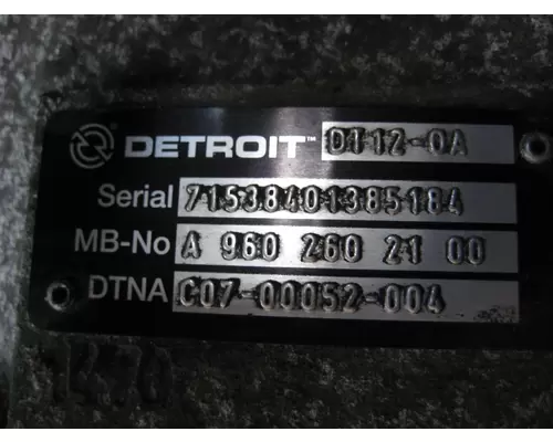 DETROIT DT12-0A TransmissionTransaxle Assembly