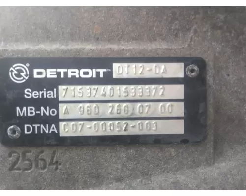 DETROIT DT12-DA (1ST GEN DIRECT) TRANSMISSION ASSEMBLY