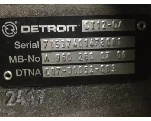 DETROIT DT12-DA (1ST GEN DIRECT) TRANSMISSION ASSEMBLY