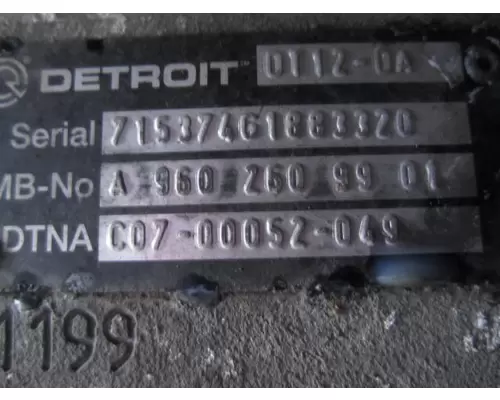 DETROIT DT12-DA (1ST GEN DIRECT) TRANSMISSION ASSEMBLY
