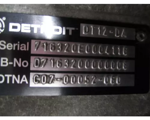 DETROIT DT12-DA (1ST GEN DIRECT) TRANSMISSION ASSEMBLY