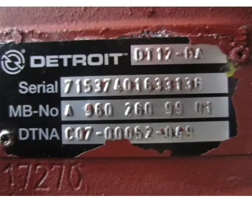 DETROIT DT12-DA (1ST GEN DIRECT) TRANSMISSION ASSEMBLY