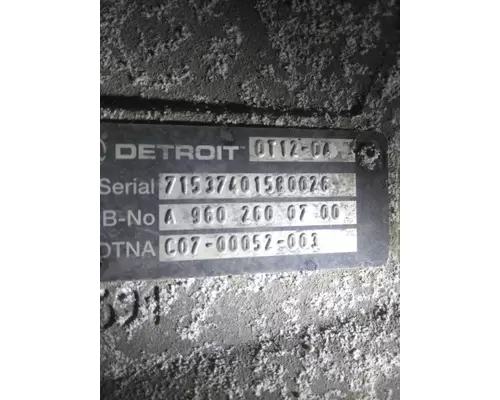 DETROIT DT12-DA (1ST GEN DIRECT) TRANSMISSION ASSEMBLY