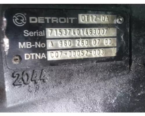 DETROIT DT12-DA (1ST GEN DIRECT) TRANSMISSION ASSEMBLY