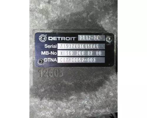 DETROIT DT12-DA (1ST GEN DIRECT) TRANSMISSION ASSEMBLY