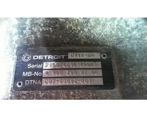 DETROIT DT12-DA (1ST GEN DIRECT) TRANSMISSION ASSEMBLY
