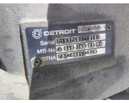 DETROIT DT12-DA (1ST GEN DIRECT) TRANSMISSION ASSEMBLY