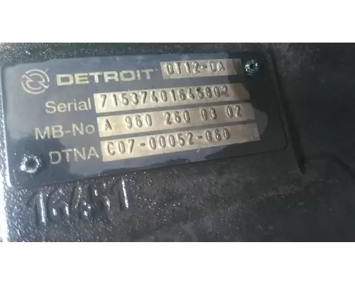 DETROIT DT12-DA (1ST GEN DIRECT) TRANSMISSION ASSEMBLY