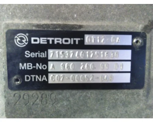DETROIT DT12-DA (2ND GEN DIRECT) TRANSMISSION ASSEMBLY
