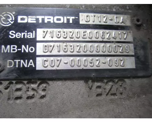 DETROIT DT12-DA (2ND GEN DIRECT) TRANSMISSION ASSEMBLY
