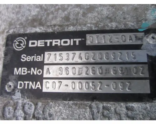 DETROIT DT12-DA (2ND GEN DIRECT) TRANSMISSION ASSEMBLY
