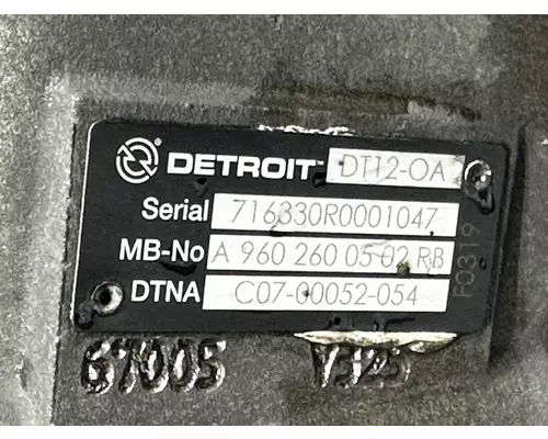 DETROIT DT12-DA-1650 TransmissionTransaxle Assembly