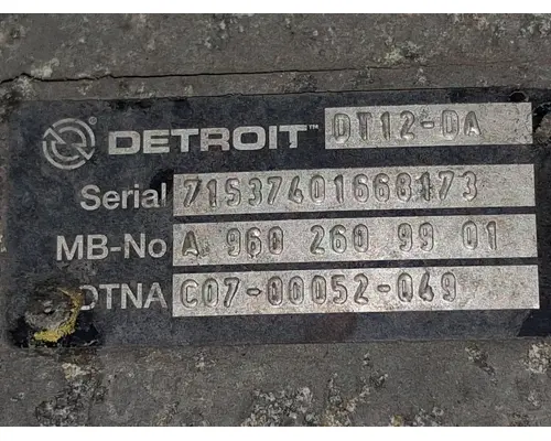 DETROIT DT12-DA TransmissionTransaxle Assembly
