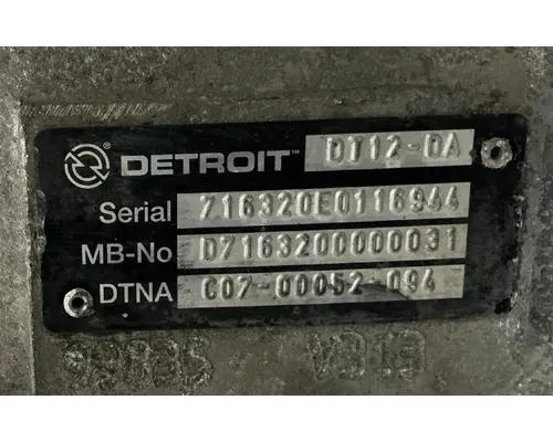 DETROIT DT12-DA TransmissionTransaxle Assembly