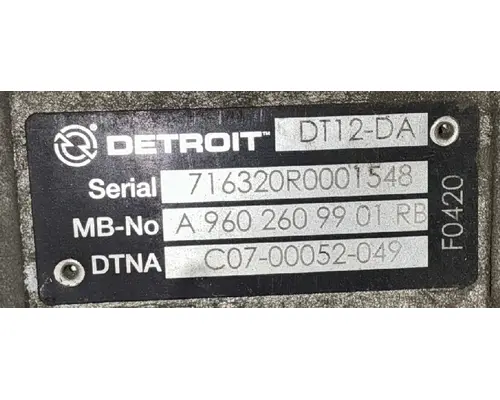DETROIT DT12-DA TransmissionTransaxle Assembly