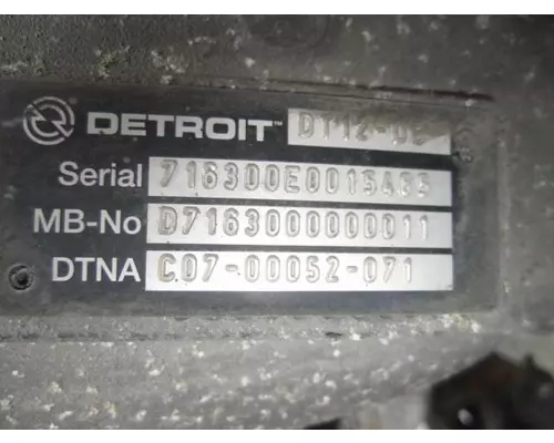 DETROIT DT12-DB (1ST GEN DIRECT) TRANSMISSION ASSEMBLY