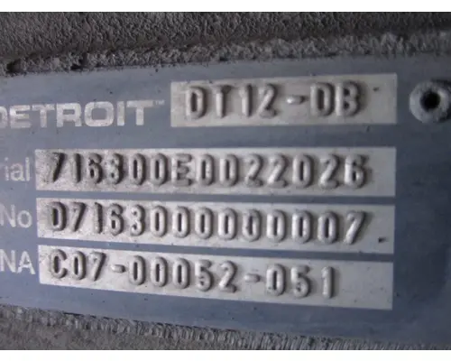 DETROIT DT12-DB (1ST GEN DIRECT) TRANSMISSION ASSEMBLY