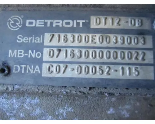 DETROIT DT12-DB (2ND GEN DIRECT) TRANSMISSION ASSEMBLY