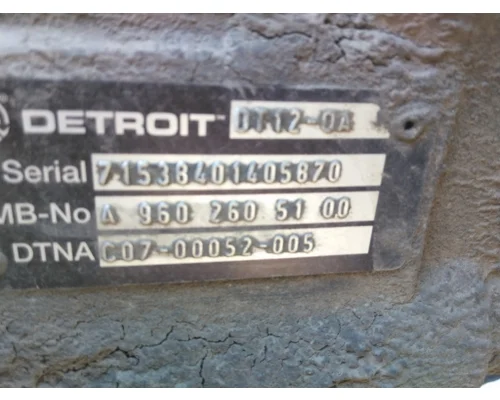 DETROIT DT12-OA (1ST GEN OVERDRIVE) TRANSMISSION ASSEMBLY