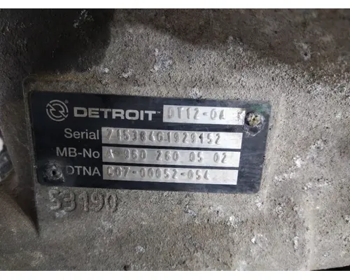 DETROIT DT12-OA (1ST GEN OVERDRIVE) TRANSMISSION ASSEMBLY