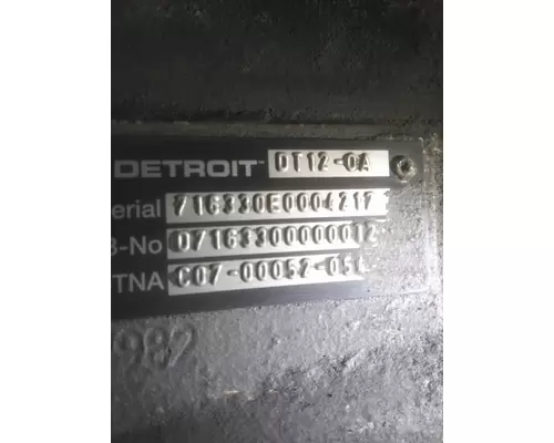 DETROIT DT12-OA (1ST GEN OVERDRIVE) TRANSMISSION ASSEMBLY