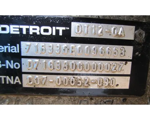 DETROIT DT12-OA (2ND GEN OVERDRIVE) TRANSMISSION ASSEMBLY