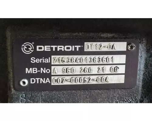 DETROIT DT12-OA TransmissionTransaxle Assembly