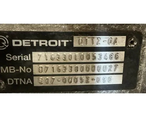 DETROIT DT12-OA TransmissionTransaxle Assembly