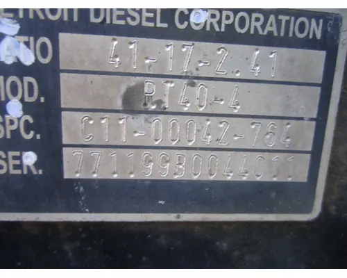 DETROIT RT40-4NR241 CUTOFF - SINGLE AXLE