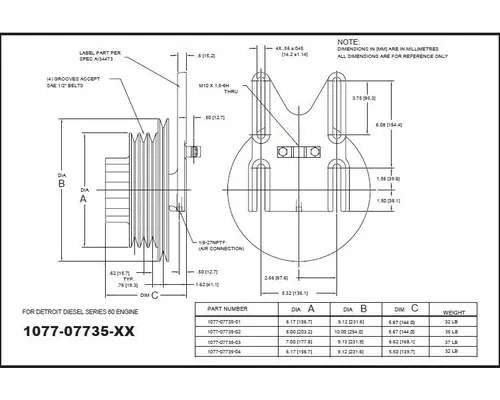 DETROIT S60-Kysor_1077-07735-01 Fan Clutch