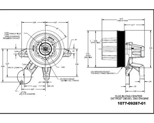 DETROIT S60dd5-Kysor_1077-09287-01 Fan Clutch