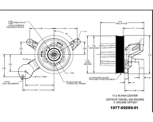 DETROIT S60dd5-Kysor_1077-09289-01 Fan Clutch