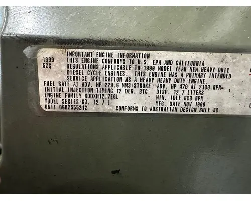 DETROIT Series 60 12.7 DDEC IV Engine Assembly