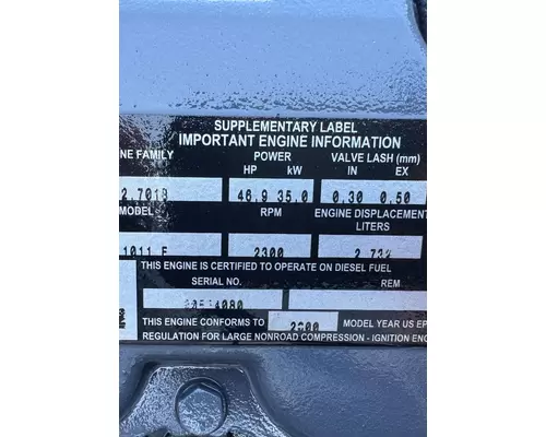 DEUTZ BF4L1011F Engine Assembly