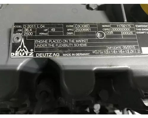 DEUTZ D2011L04 Engine