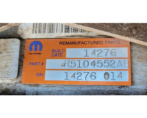 DODGE Other TransmissionTransaxle Assembly