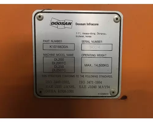 DOOSAN DL200 Cab