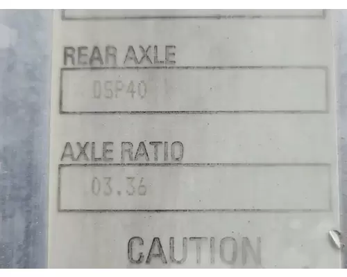 Dana DSP40 Axle Assembly, Rear