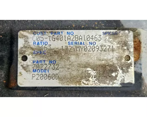 Dana Other Axle Assembly, Rear