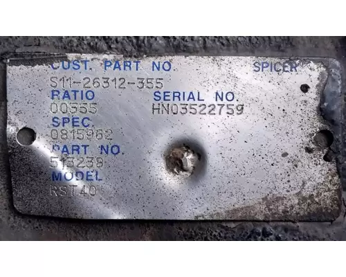 Dana Other Axle Assembly, Rear