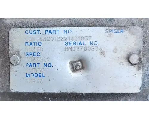 Dana RSP40 Axle Assembly, Rear