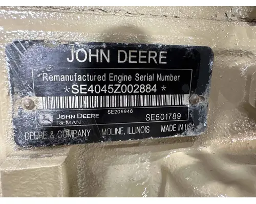 Deere 4045 HF275 Engine Assembly