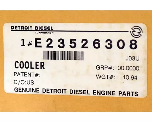 Engine Oil Cooler DETROIT DIESEL Series 50 Frontier Truck Parts