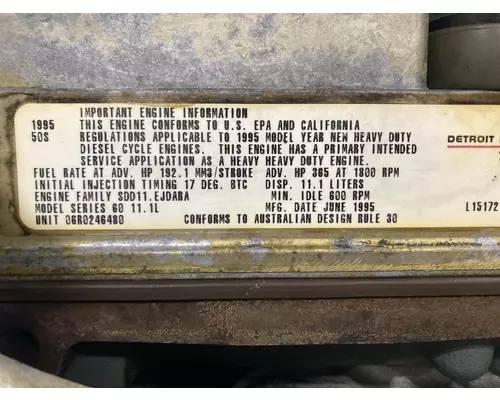 Detroit 60 SER 11.1 Engine Assembly