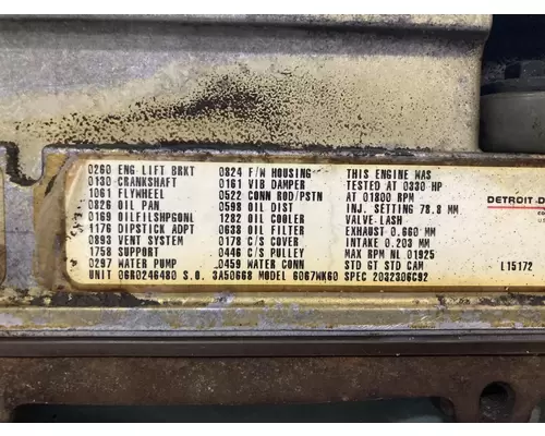 Detroit 60 SER 11.1 Engine Assembly