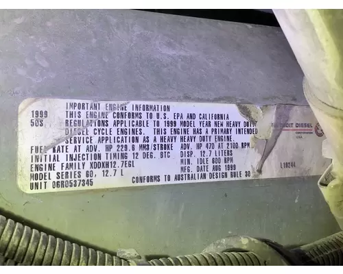Detroit 60 SER 12.7 Engine Assembly