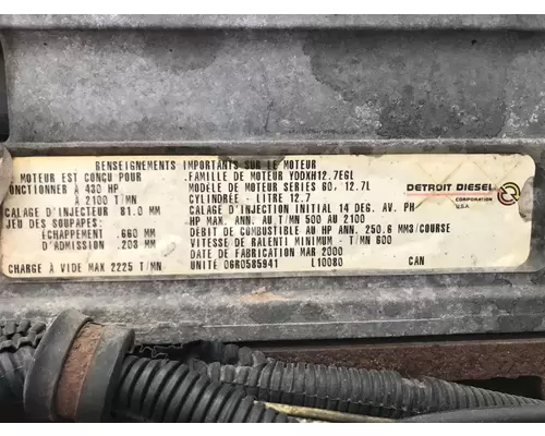 Detroit 60 SER 12.7 Engine Assembly