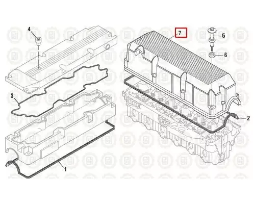 Detroit 60 SER 12.7 Engine Valve Cover