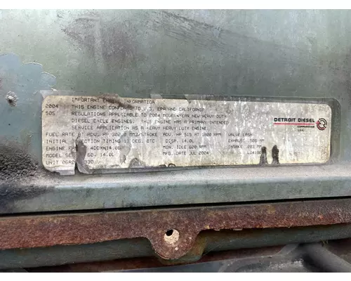 Detroit 60 SER 14.0 Engine Assembly